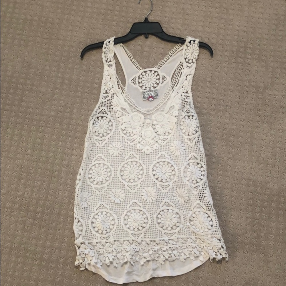 Anthropologie Crochet Tank